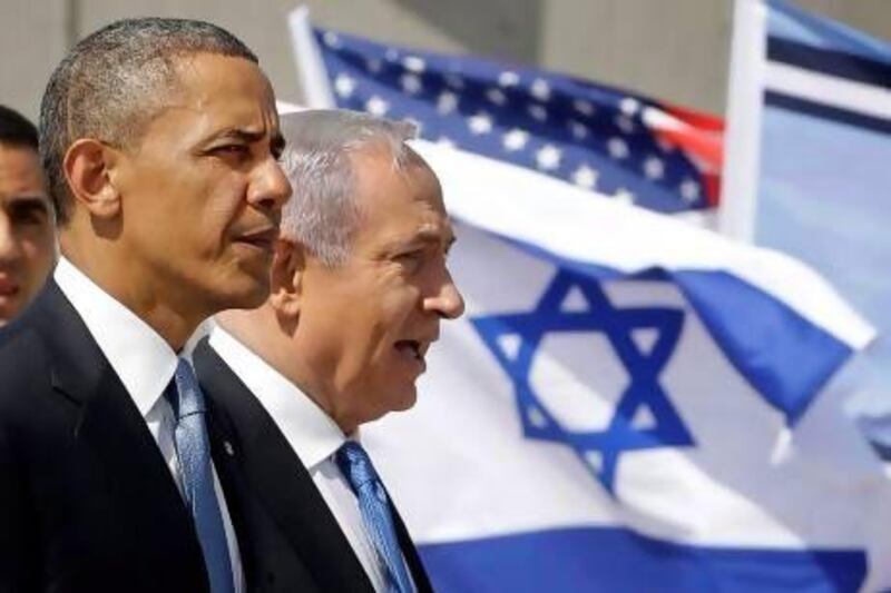 Barack Obama and Benjamin Netanyahu tour the Iron Dome defence system at Ben Gurion International Airport in Tel Aviv.