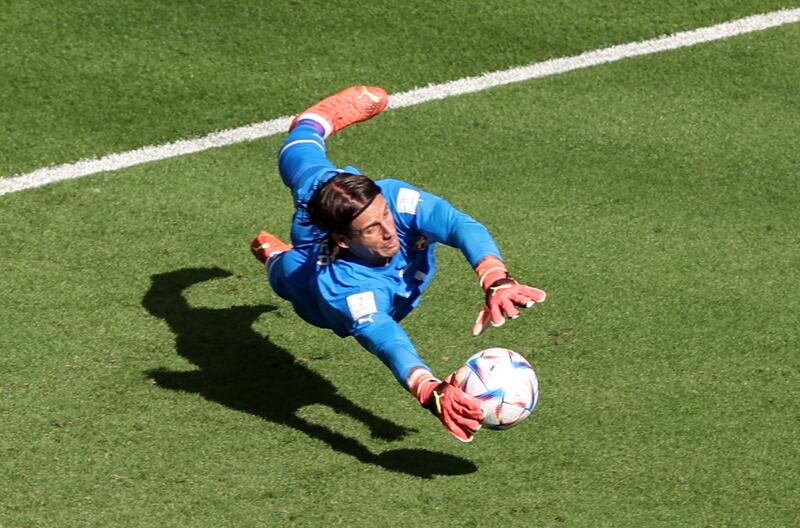 Switzerland's Yann Sommer makes a save. Reuters