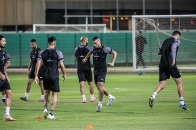 Palestine held a training camp in Sharjah ahead of their 2026 World Cup qualifier with Lebanon, which they drew. Antonie Robertson / The National