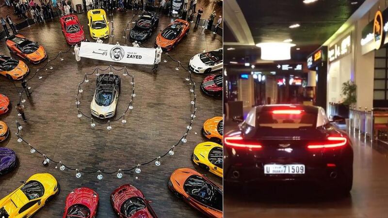 Did you spy an Aston Martin or a Lamborghini weaving through Dubai Mall this weekend? Courtesy Instagram / Supercarblondie & Instagram / Supercarsmajlis