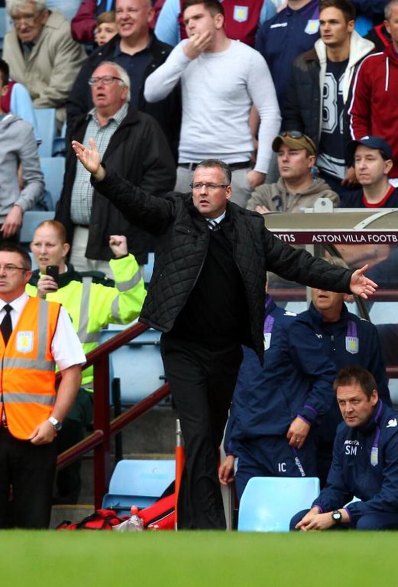 Aston Villa's manager Paul Lambert. EPA
