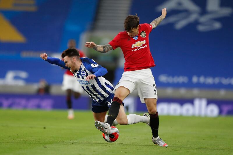 Aaron Connolly - 6: Brought in for his pace but received little service and got no change out of the United defence in first half. Forced excellent save from De Gea with swerving effort after break. AP