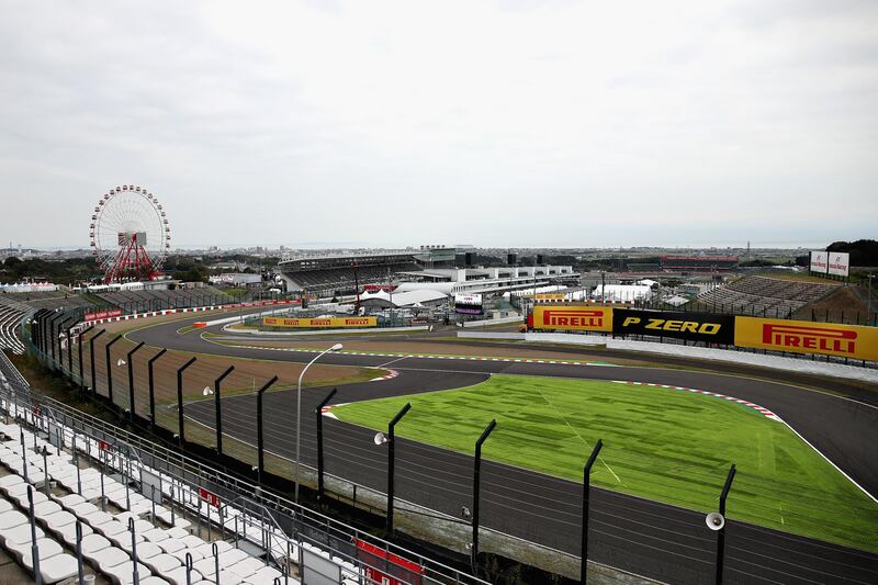 SUZUKA, JAPAN - OCTOBER 05:  A general view of the circuit during previews ahead of the Formula One Grand Prix of Japan at Suzuka Circuit on October 5, 2017 in Suzuka.  (Photo by Clive Mason/Getty Images)