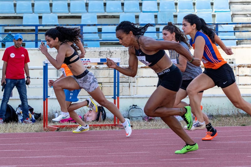 Aziza Sbaity gets off to a strong start at the Camille Chamoun Sports City Stadium, Beirut, Lebanon (Matt Kynaston)