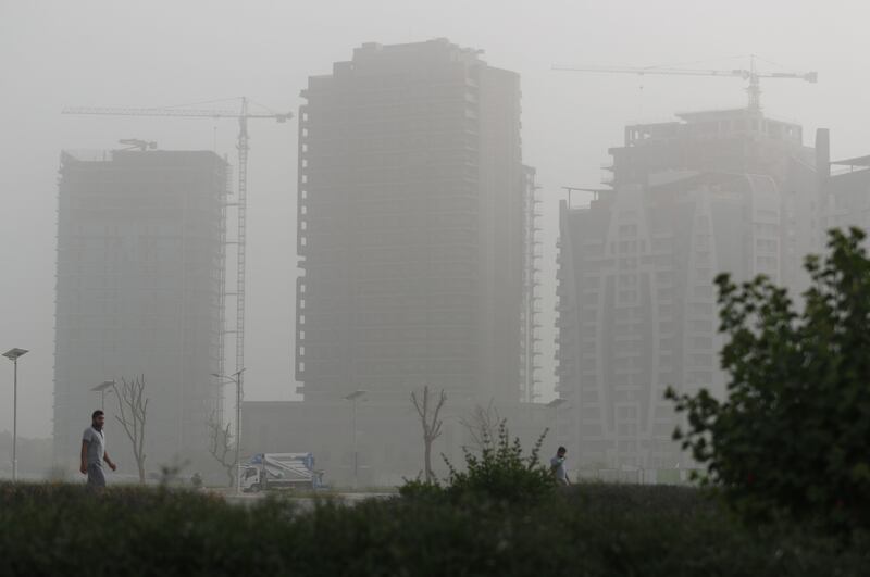 Dust storms reduced visibility in Dubai. Chris Whiteoak / The National