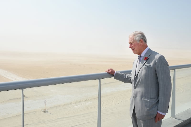 Prince Charles visits the site of Expo 2020 Dubai in 2016. Getty
