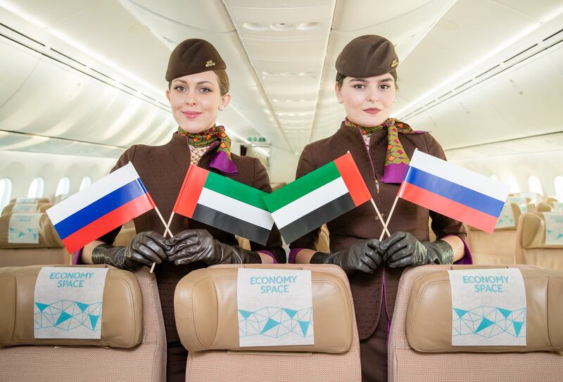 Etihad Airways has launched its first flight to Moscow Sheremetyevo Alexander S Pushkin International Airport, operated by a 787 Dreamliner. Photo: Etihad