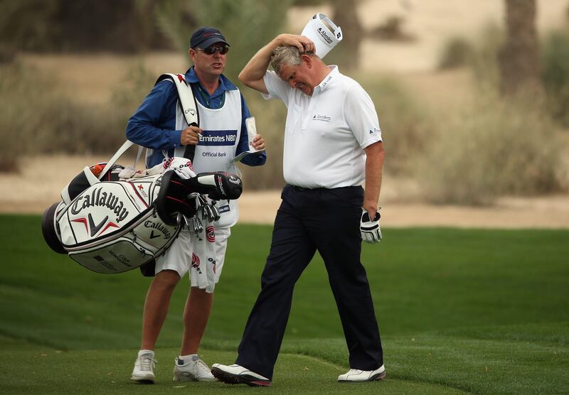 DUBAI, UNITED ARAB EMIRATES - FEBRUARY 01:  Colin Montgomerie of Scotland in action during the second round of the Omega Dubai Desert Classic at Emirates Golf Club on February 1, 2013 in Dubai, United Arab Emirates.  (Photo by Andrew Redington/Getty Images) *** Local Caption ***  160466968.jpg