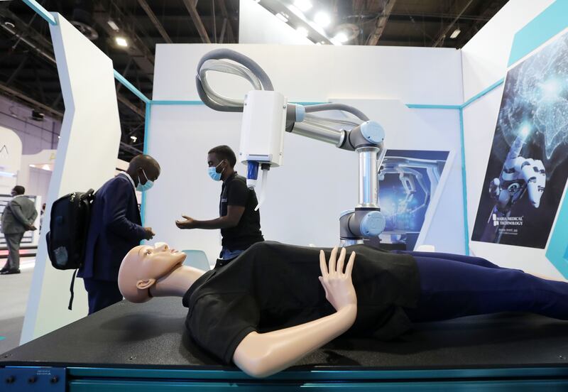 The iLaser is an automated hair removal laser invented by Sharjah-based start-up Maria Medical Technology and showcased at Gitex. Chris Whiteoak / The National