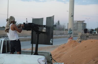 Armed forces allied to internationally recognised government fight with armed group in Tripoli, Libya September 21, 2018. REUTERS/Hani Amara