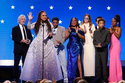 25th Critics Choice Awards - Show - Santa Monica, California, U.S., January 12, 2020 - Ava DuVernay and the cast of "When They See Us" accept the award for Best Limited Series for Television. REUTERS/Mario Anzuoni