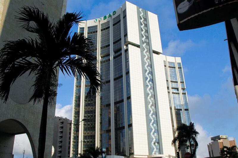 The headquarters of the African Development Bank in Abidjan, Ivory Coast. The bank is hoping investors will back a new rail link in Tanzania. Luc Gnago/ Reuters