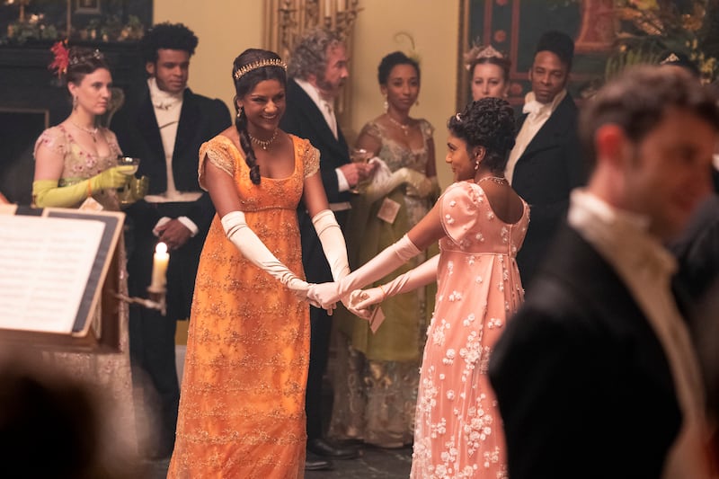 There are elements of the sisters' depiction that critics have said 'bungled a mix of different cultures'. Photo: Netflix