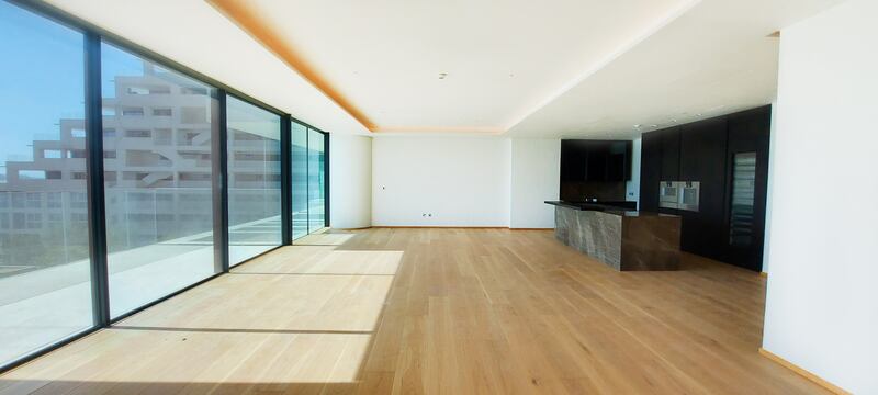 The apartment has a modern interior and offers all the facilities