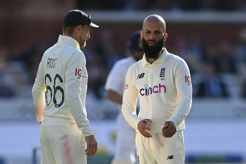 England captain Joe Root with Moeen Ali.