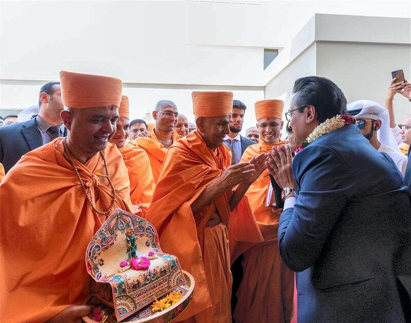 Swamishri blesses Shri Chiragbhai Patel. courtesy: BAPS