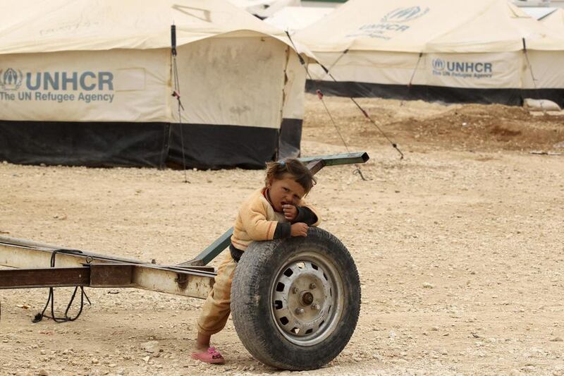 A Syrian child at Zaatari refugee camp in the Jordanian city of Mafraq, near the border with Syria. Muhammad Hamed / Reuters / , March 8, 2014