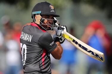 Shaiman Anwar missed the UAE's recent cleansweep of the Netherlands to play in the Global T20 Canada. Chris Whiteoak / The National