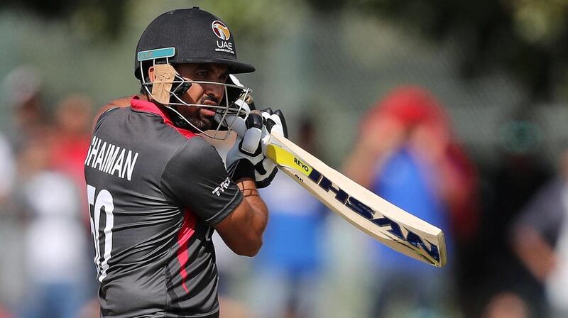 Shaiman Anwar missed the UAE's recent cleansweep of the Netherlands to play in the Global T20 Canada. Chris Whiteoak / The National