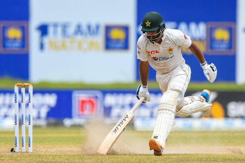 Pakistan’s Abdullah Shafique helped chase down 342 in the Galle Test. AFP