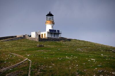 BNK4T4 Flannan Islands Lighthouse (21 miles west of Lewis), the Atlantic Ocean, Scotland