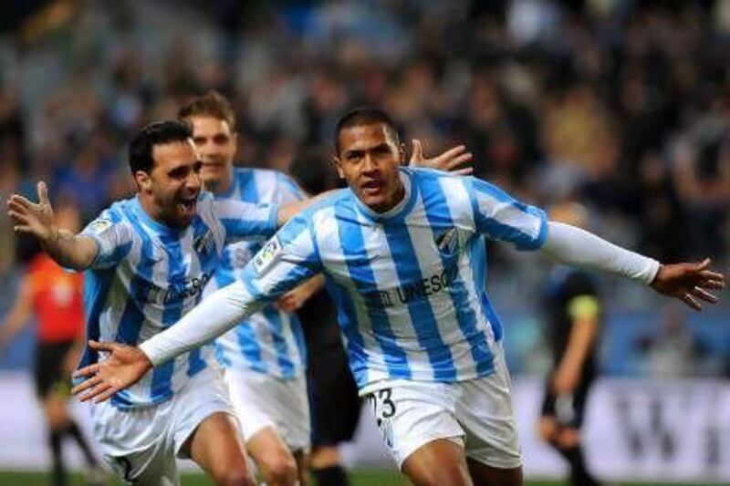 More tangible is the selling off of players such as Jose Salomon Rondon, right, who brought back US$14.8m to Malaga thanks Rubin Kazan's purchase of the Venezuelan striker.