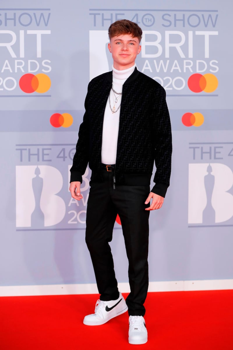 Hrvy arrives at the Brit Awards 2020 at The O2 Arena on Tuesday, February 18, 2020 in London, England. AFP