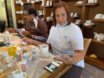 A Chocoholics support group meeting typically involves painting, letter-writing and meditation.