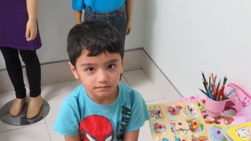 The identity of a five-year-old boy found near Al Reef Mall in Deira, near Salahuddin metro station, is still not known. Courtesy: Dubai Police