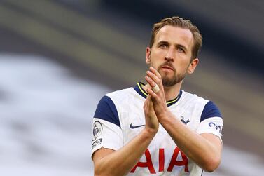 Tottenham Hotspur's Harry Kane applauds fans after the match against Aston Villa. Reuters