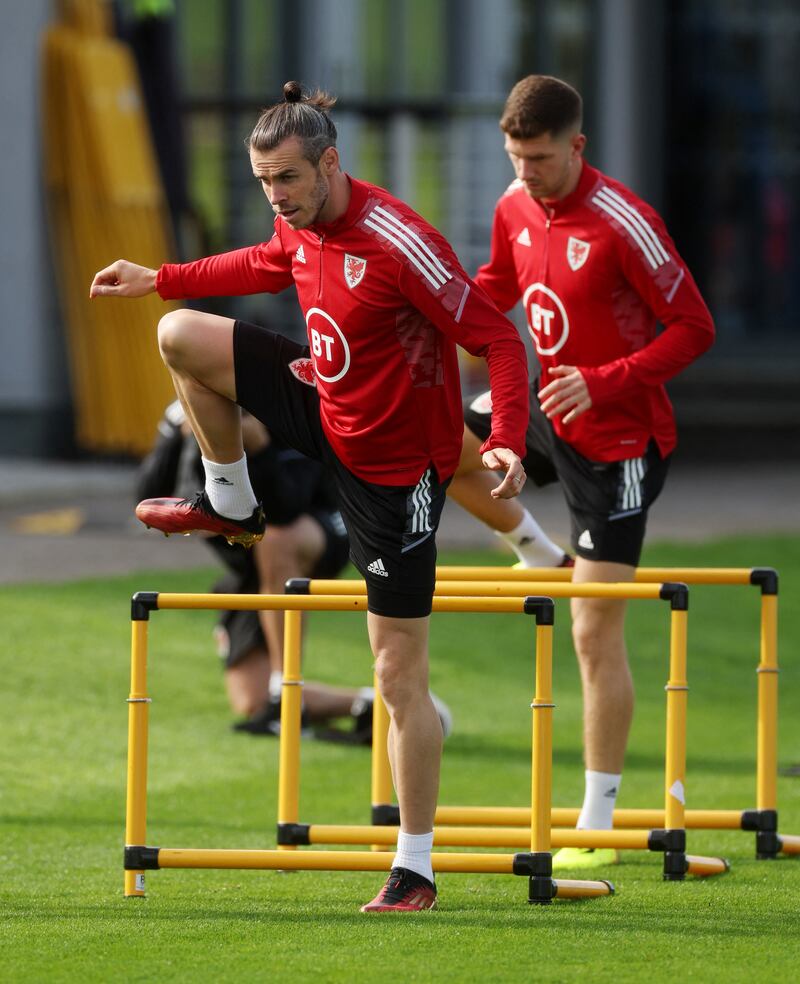 Gareth Bale during training. Action Images