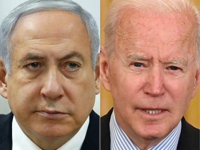 US President Joe Biden and Israeli Prime Minister Benjamin Netanyahu are said to have serious disagreements. AFP