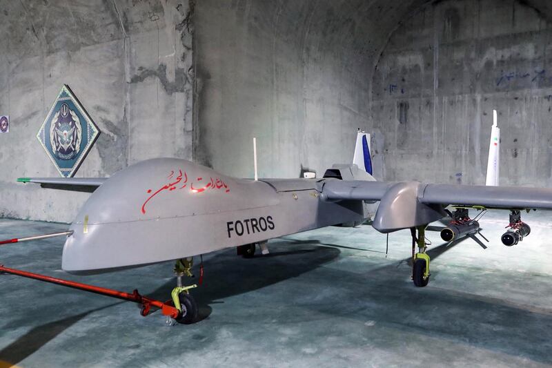 Iran introduced the IAIO Fotros surveillance drone late in 2013. AFP