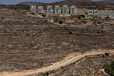 The road between the Jewish settlement of Givat Zeev and Palestinian villages near the Israeli-occupied West Bank city of Ramallah. AFP