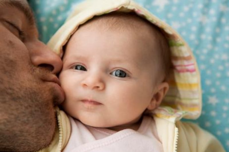 Father Kissing Baby 