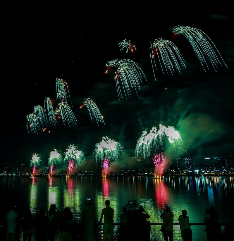 Eid fireworks light up the sky on the Corniche in Abu Dhabi