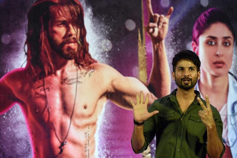 Shahid Kapoor at a news conference in Mumbai on June 14 for his film Udta Punjab. The day before, a court told India’s film censor board not to act “like a grandmother” as it overturned a controversial demand by the notoriously strict organisation for 13 cuts to the film, which is about drug addiction. Punit Paranjpe / AFP 