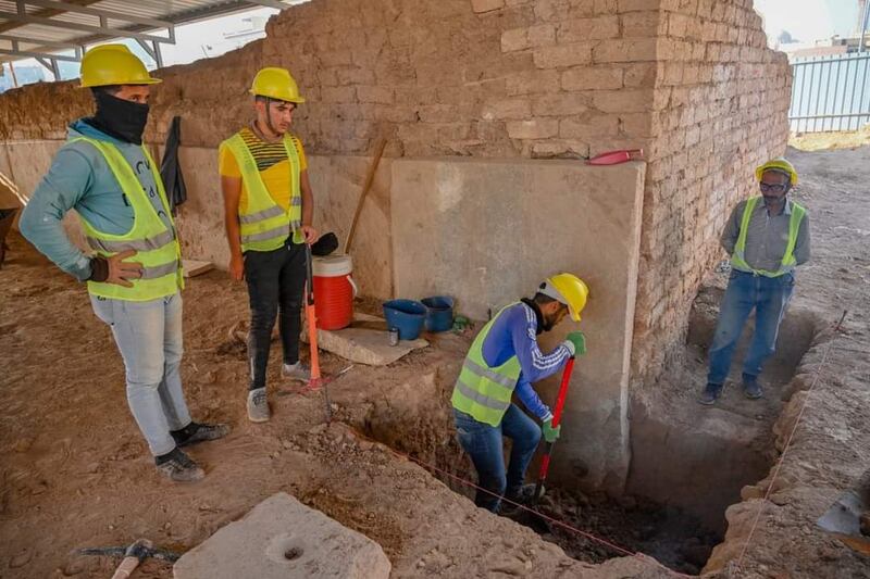 The Mashki Gate was bulldozed along with other gates during the city’s occupation by ISIS in 2016, with the destruction shared widely online. 