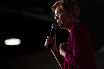 Senator Elizabeth Warren, a Democrat from Massachusetts, speaks during an organizing event in Des Moines, Iowa, U.S., on Saturday, Jan. 5, 2019. Warren took a major step last week toward an all-but-certain 2020 White House run, seeking to become the Democratic nominee to challenge President Donald Trump on a message of economic equality and fighting corruption. Photographer: Daniel Acker/Bloomberg