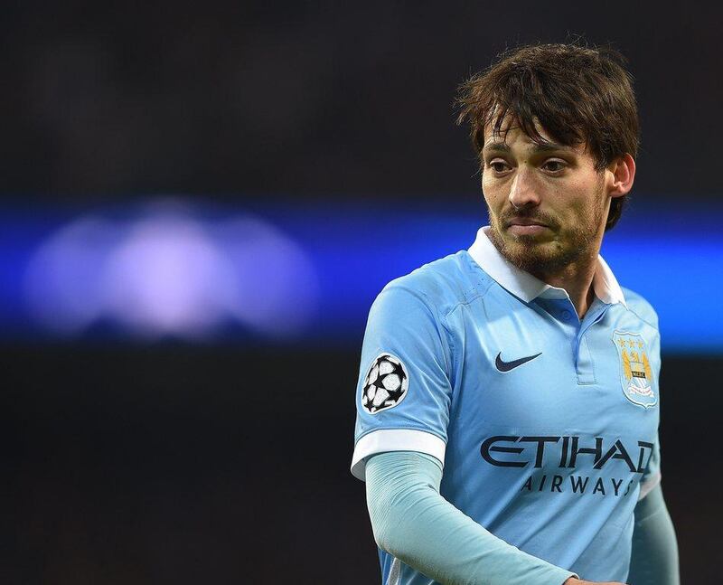 Manchester City’s David Silva in action during the UEFA Champions League round of 16 second leg soccer match between Manchester City and Dynamo Kiev held at the Etihad Stadium in Manchester, Britain, 15 March 2016. EPA/Peter Powell