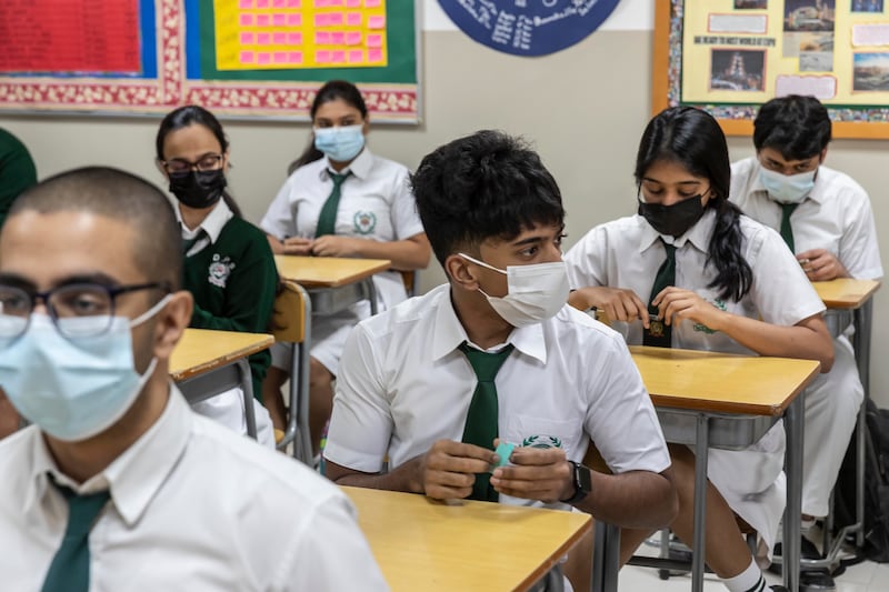 The first day of school after the summer break at the Delhi Private School.