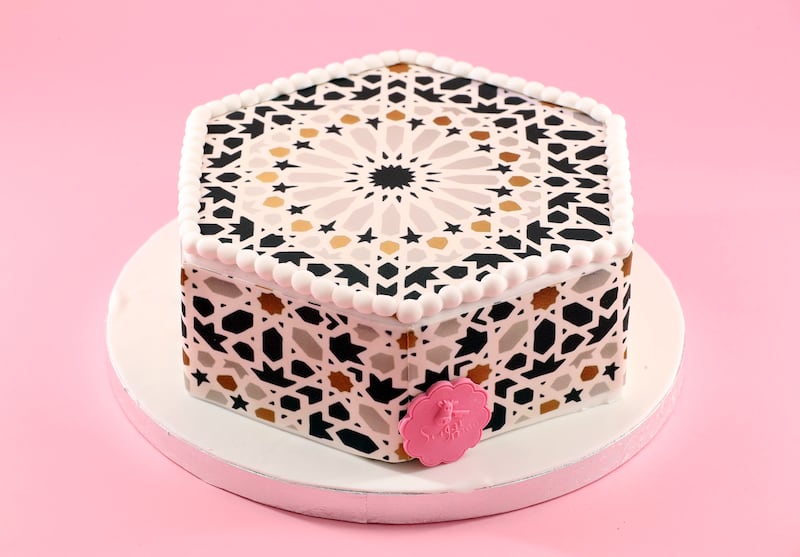 Too pretty to eat? A mosaic cake from Sugarmoo.