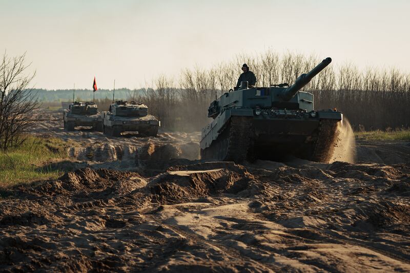 Five of Ukraine's Leopard 2 tanks have been destroyed with a further 10 recovered and repaired. Getty