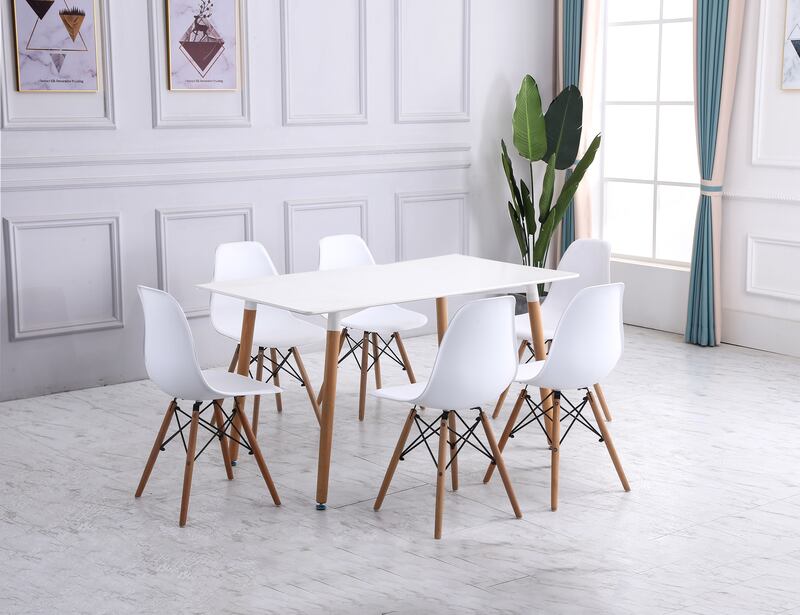 This Darwin dining table and chairs set from Home Box is now Dh1,099. Photo: Home Box
