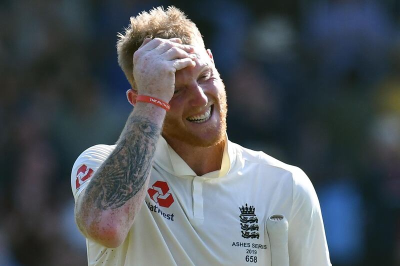 TOPSHOT - England's Ben Stokes reacts as he leaves the pitch after after England won the third Ashes cricket Test match between England and Australia at Headingley in Leeds, northern England, on August 25, 2019. England beat Australia by one wicket to win epic third Test. Ben Stokes hit a stunning unbeaten century as England defeated Australia by one wicket to win an epic third Test at Headingley on Sunday and keep the Ashes alive. - RESTRICTED TO EDITORIAL USE. NO ASSOCIATION WITH DIRECT COMPETITOR OF SPONSOR, PARTNER, OR SUPPLIER OF THE ECB
 / AFP / Paul ELLIS / RESTRICTED TO EDITORIAL USE. NO ASSOCIATION WITH DIRECT COMPETITOR OF SPONSOR, PARTNER, OR SUPPLIER OF THE ECB
