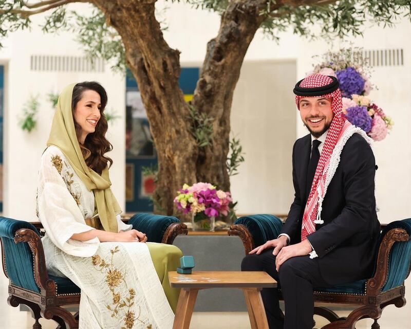 Al Saif and Prince Hussein during the engagement ceremony