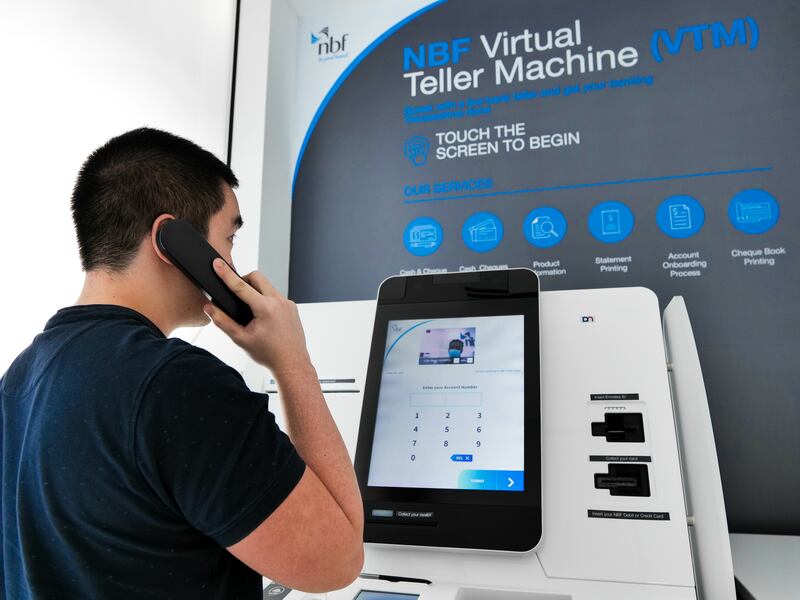The bank’s Virtual Teller Machine (VTM) allows customers to connect one-to-one with a live teller through real-time video. Image: supplied