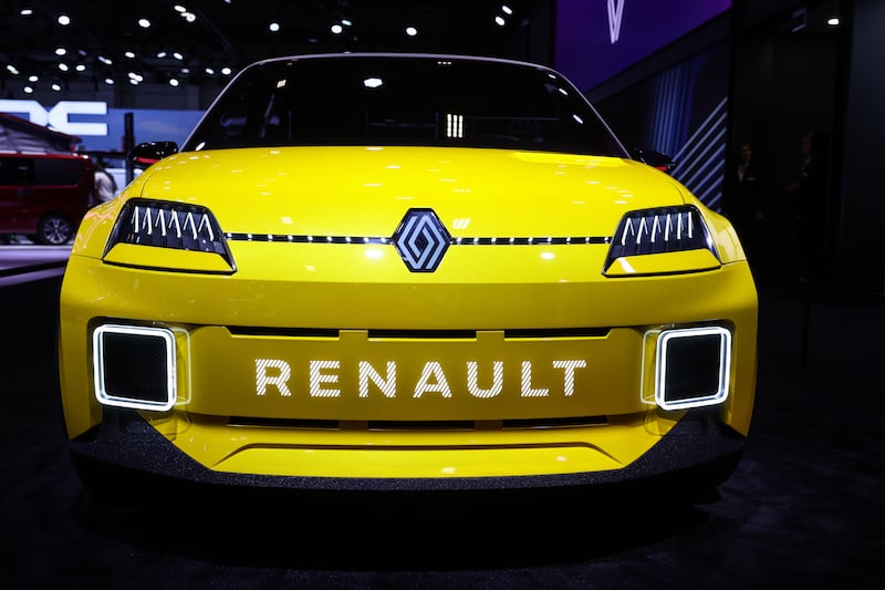 A Renault R5 hybrid at the Brussels Motor Show. EPA