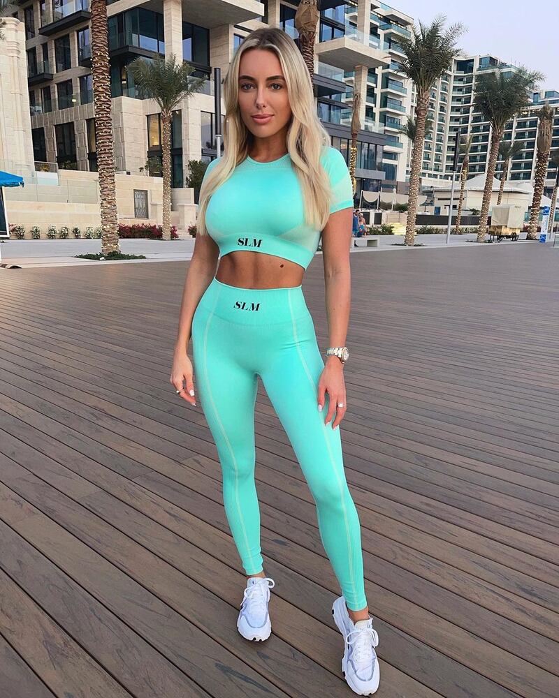 Amber Turner: The British reality TV personality and ‘Towie’ star shared a snap of herself on The Palm Jumeirah in Dubai, with the caption: ‘Evening walks down the boardwalk’. Instagram