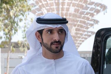 Sheikh Hamdan at the Expo 2020 site. Twitter